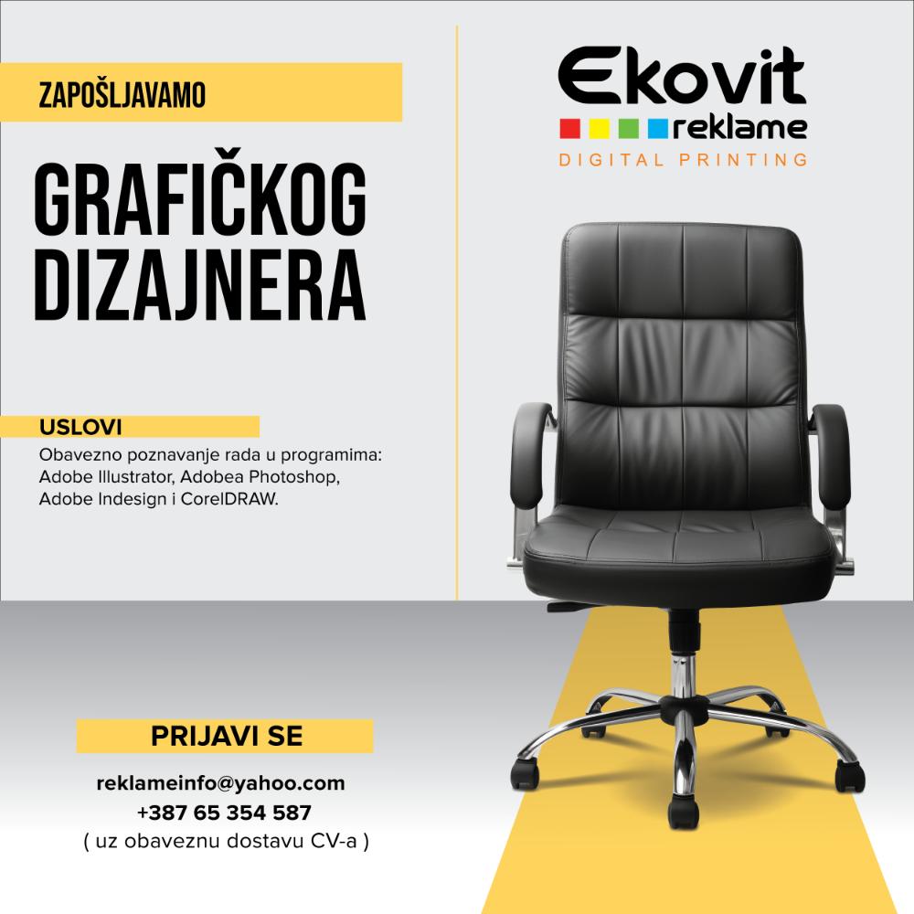 Grafički dizajner - Ekovit Reklame